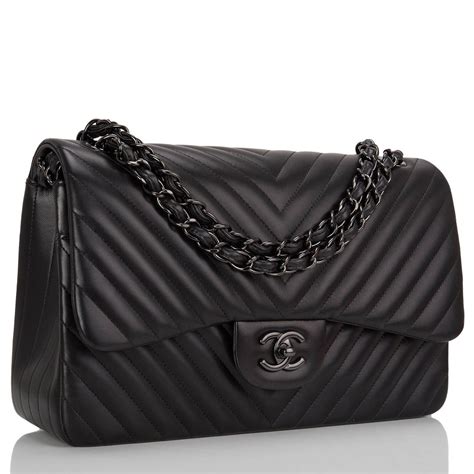 chanel so black jumbo classic flap bag|chanel large shopping bag black.